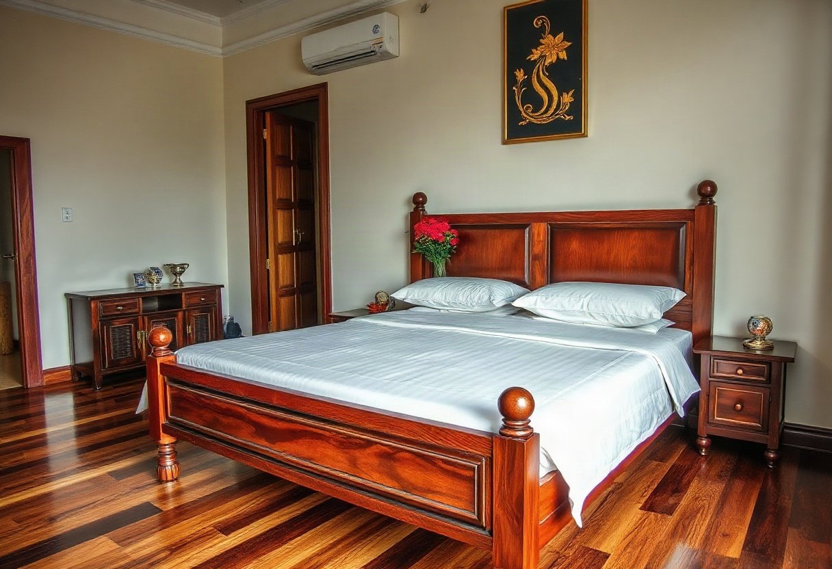 Ba phương pháp bảo quản giường gỗ xoan đào luôn sáng