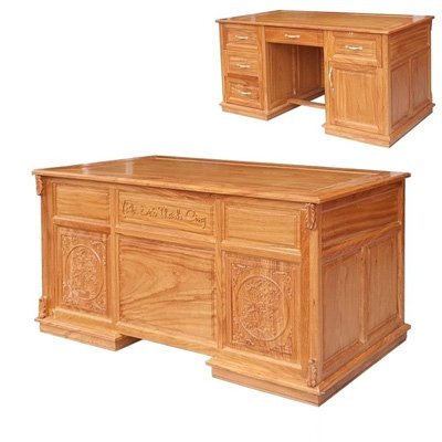 Bàn giám đốc gỗ gõ đỏ MS 2731