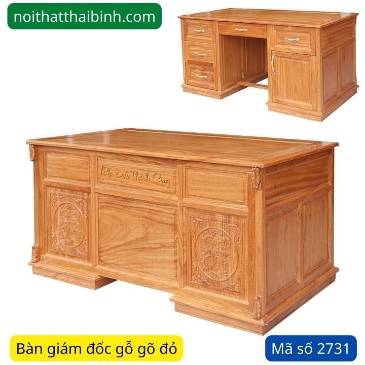 Nơi bán bàn giám đốc gỗ gõ đỏ