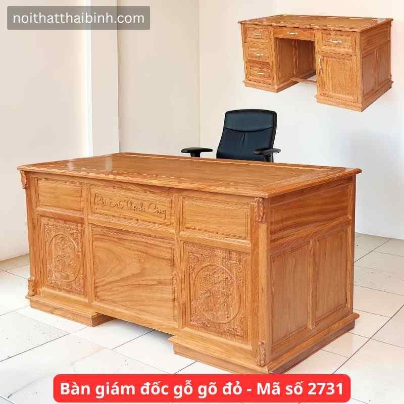 Bàn giám đốc gỗ gõ đỏ
