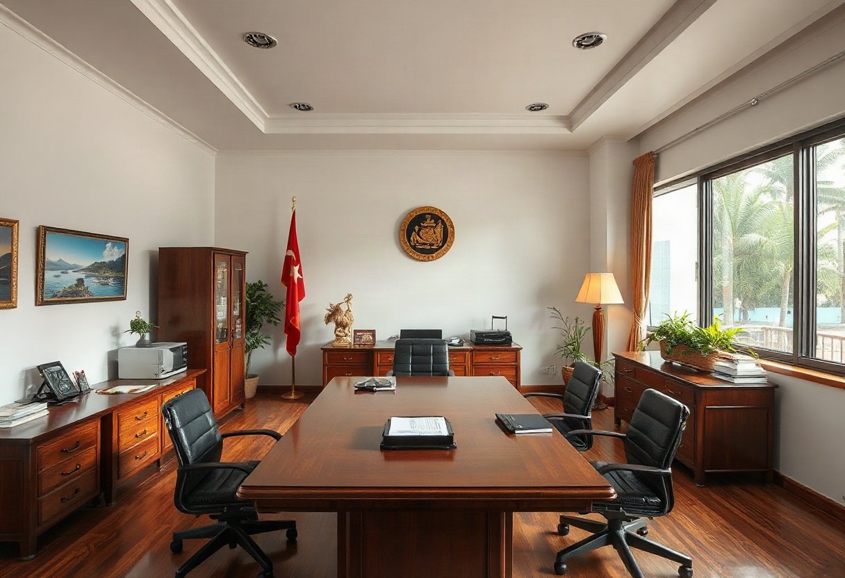 Bàn giám đốc kê hướng Chính Bắc