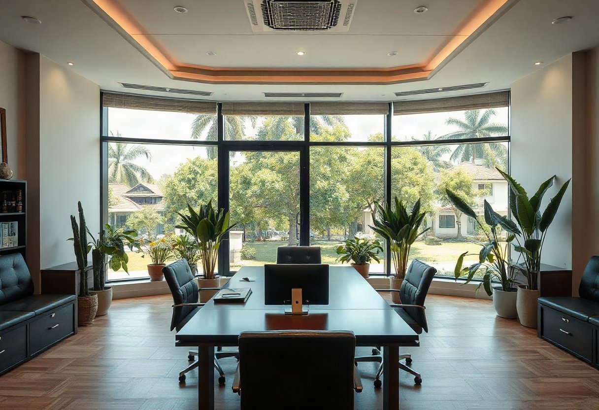 Bàn giám đốc kê hướng Chính Đông