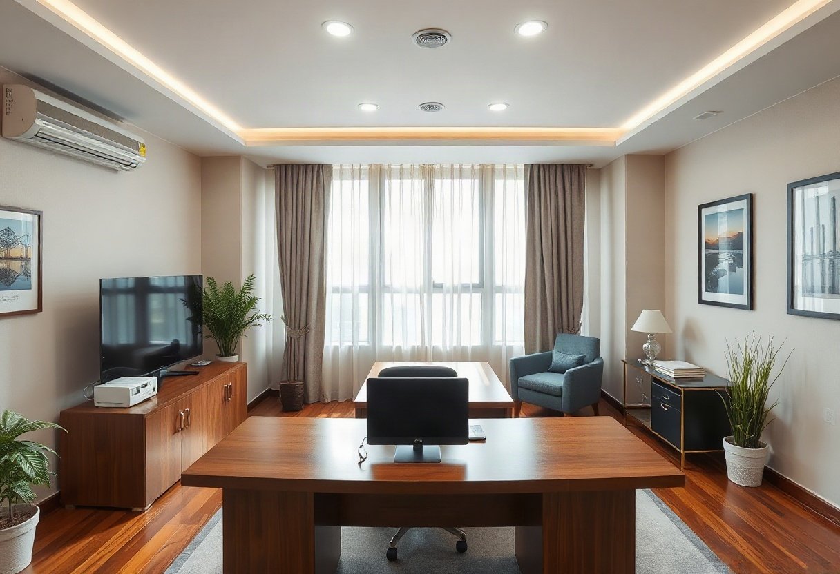 Bàn giám đốc kê hướng Tây Bắc