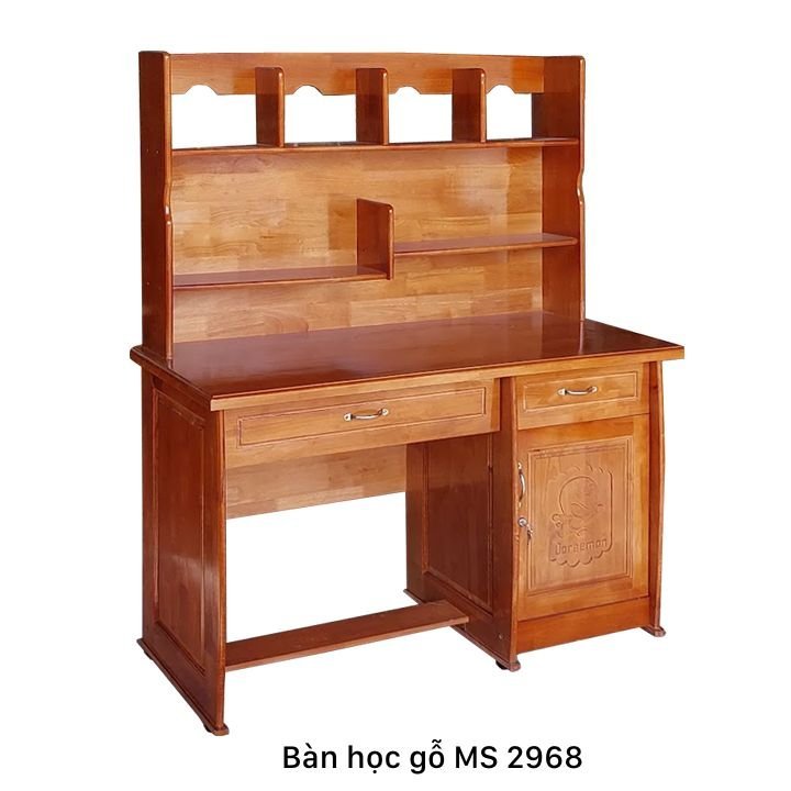Bàn học gỗ tự nhiên MS 2968 - chi tiết vân gỗ tự nhiên