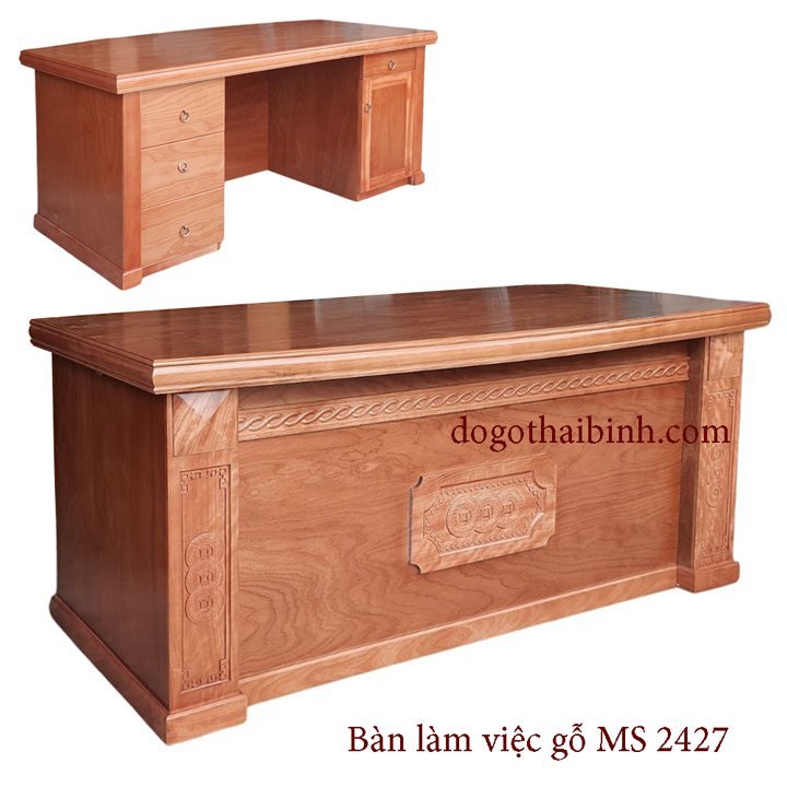 Bàn làm việc gỗ tự nhiên