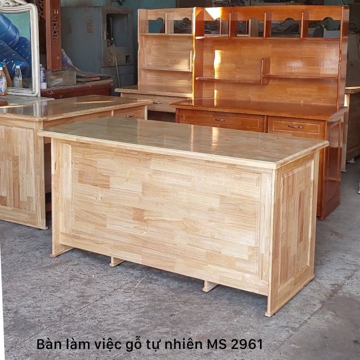 Bàn làm việc gỗ tự nhiên 1m4