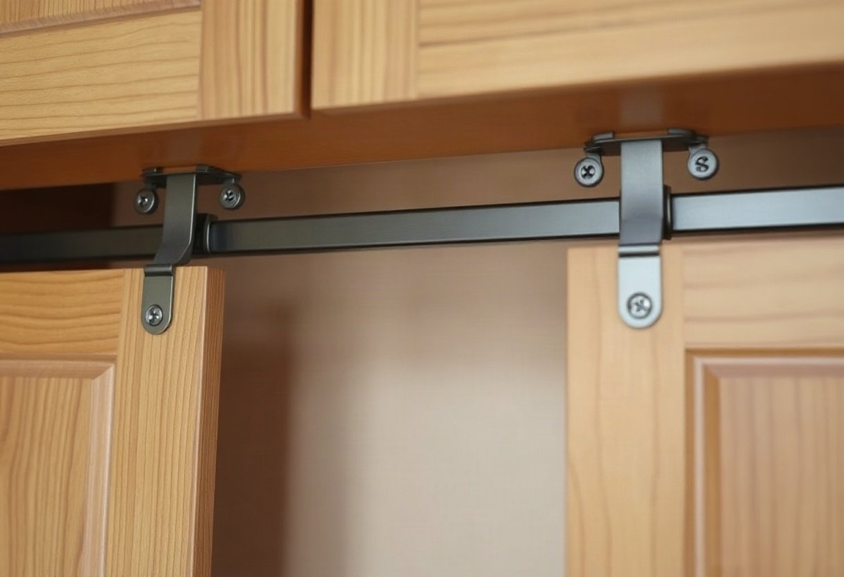 Bản lề và ray trượt tủ quần áo gỗ sồi
