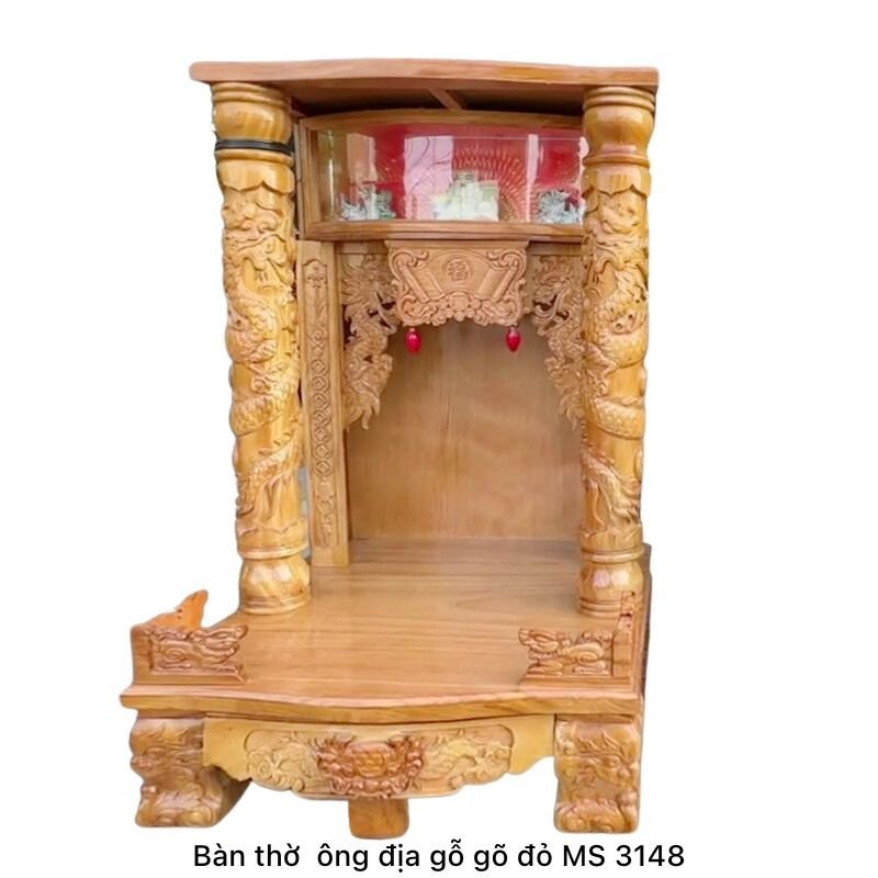 Bàn thờ ông địa gỗ gõ đỏ tự nhiên Bàn thờ ông địa gỗ gõ đỏ tự nhiên