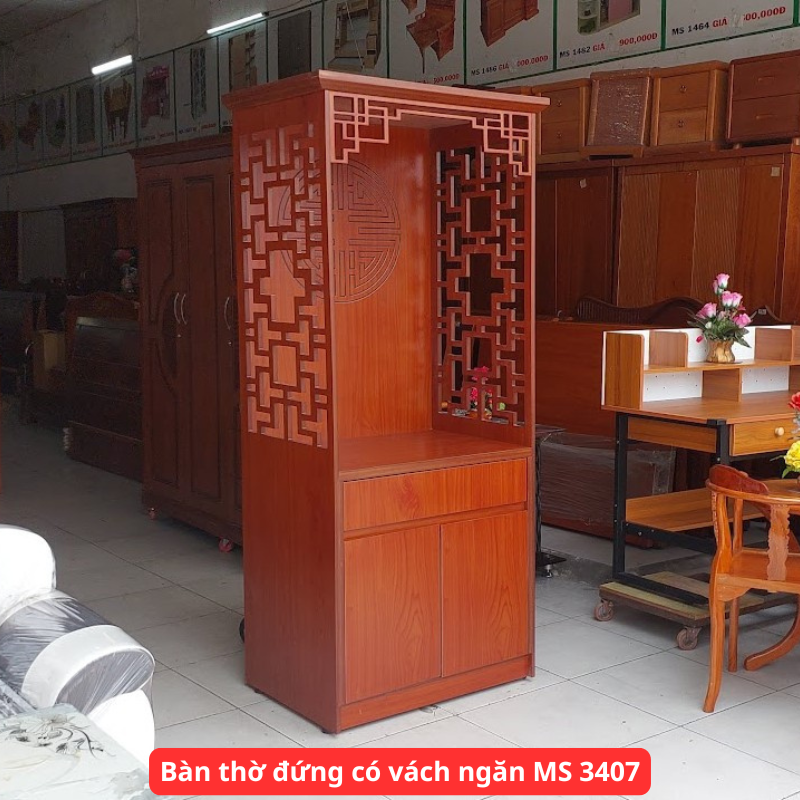 Bàn thờ đứng có vách ngăn MS 3407