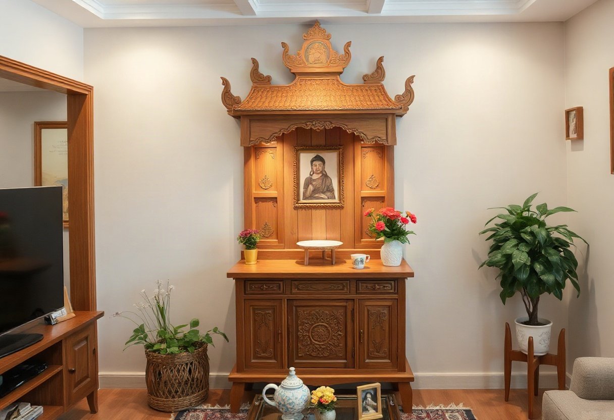 Bàn thờ nhựa giả gỗ