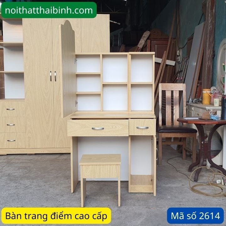 Bàn trang điểm đẹp Bàn trang điểm 0m8 MS 2614 - đóng tại xưởng Thái Bình TPHCM