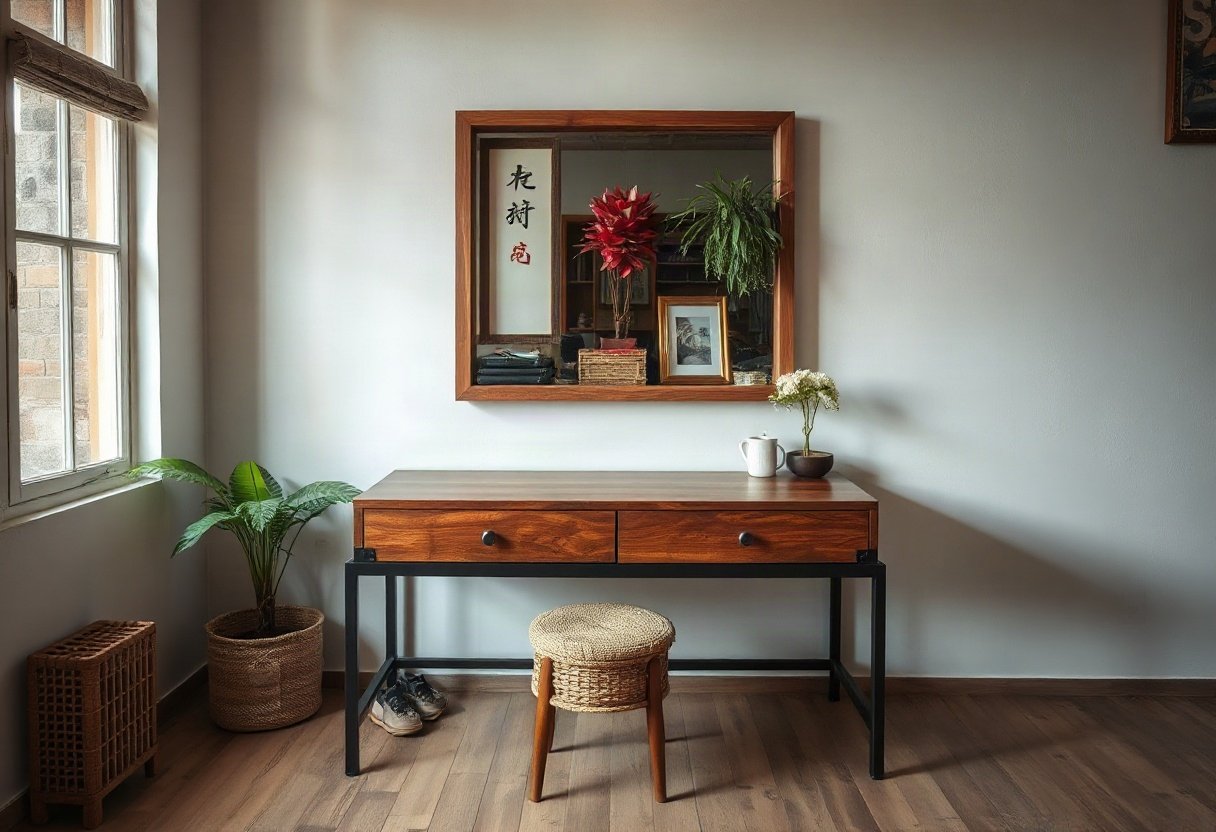 Bàn trang điểm gỗ công nghiệp