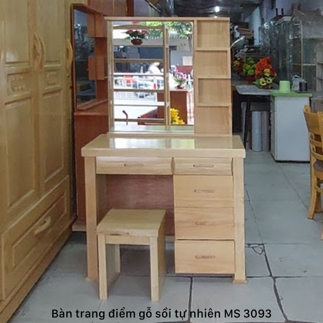 Bàn trang điểm gỗ sồi tự MS 3093 | GIAO HỎA TỐC TPHCM