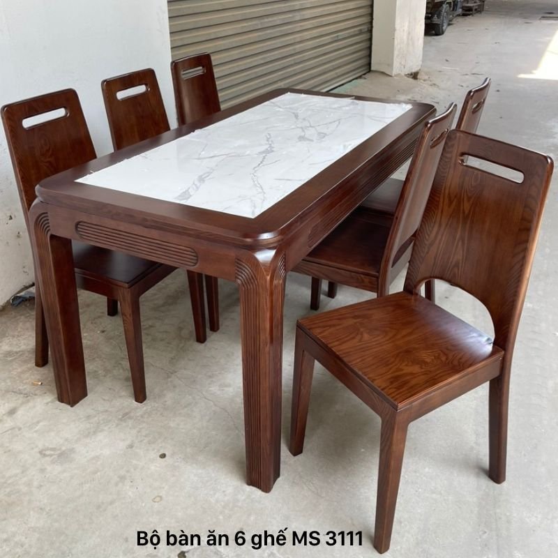 Bộ bàn ăn gỗ sồi tự nhiên Bộ bàn ăn gỗ sồi tự nhiên