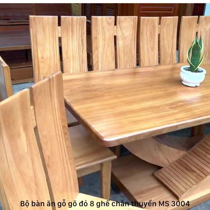 Bộ bàn ăn gỗ gõ đỏ Bộ bàn ăn gỗ gõ đỏ