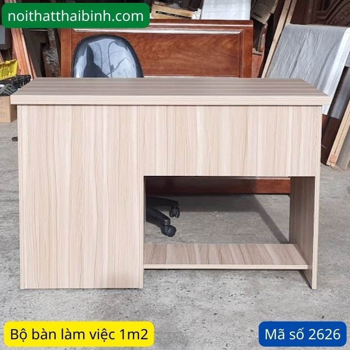 Bộ bàn làm việc 1m2 MS 2626 - kỹ thuật đóng mộng chắc chắn