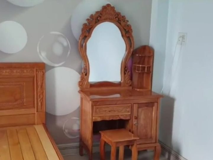 Bộ giường ngủ bàn trang điểm gỗ tự nhiên