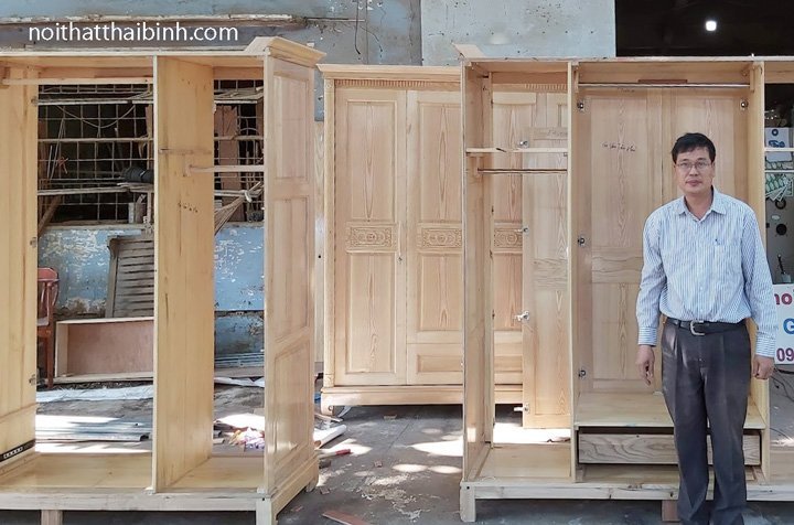 Bộ phòng ngủ gỗ sồi tự nhiên đẹp MS 2025 - kỹ thuật đóng mộng chắc chắn