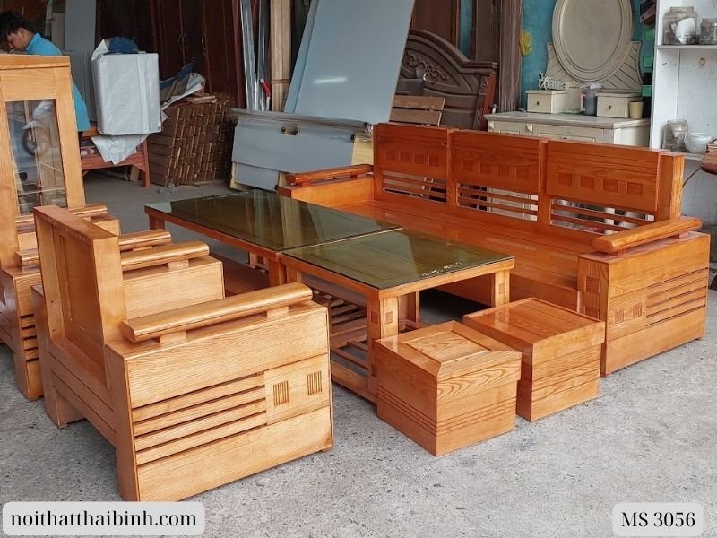 Bộ salon gỗ sồi tự nhiên Bộ salon gỗ sồi tự nhiên