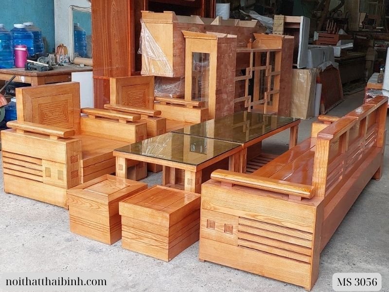 Bộ salon gỗ sồi tự nhiên Bộ salon gỗ sồi tự nhiên
