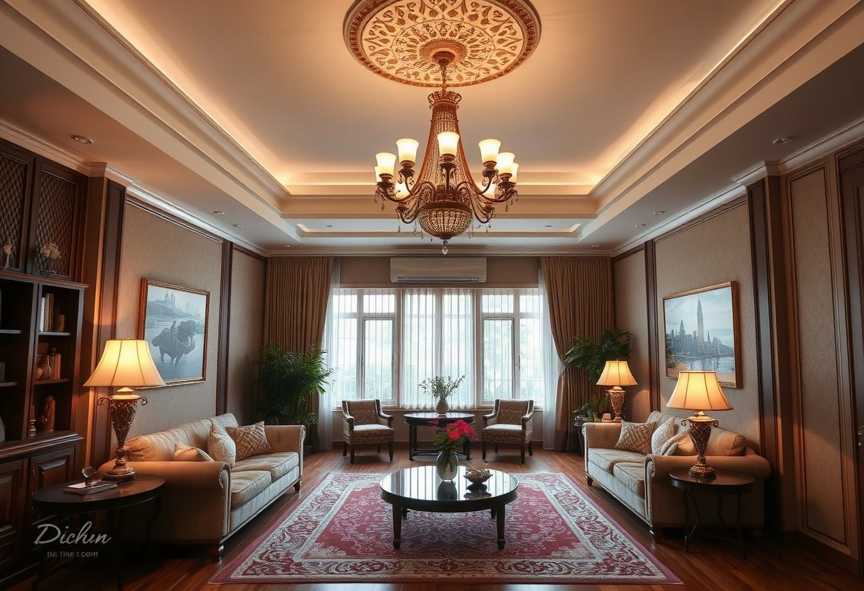 Bố trí đèn phòng khách