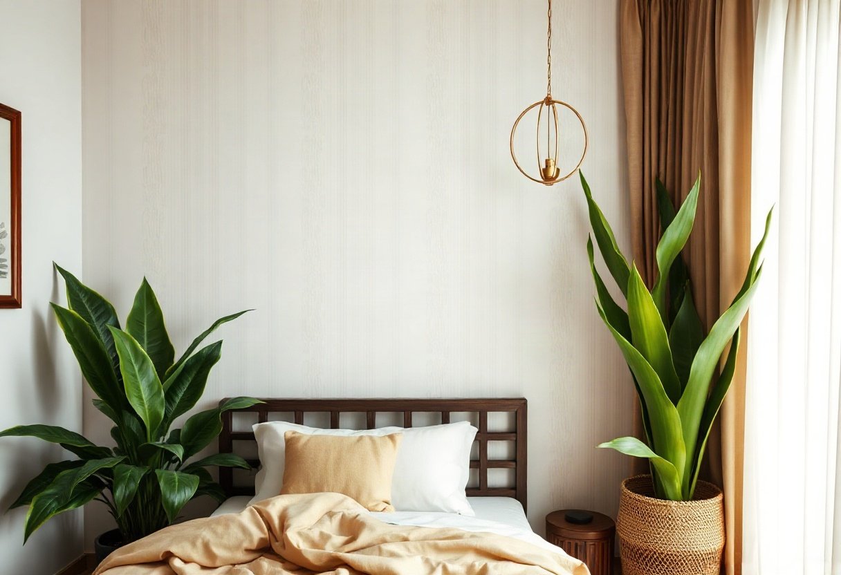 Cây xanh trong phòng ngủ phong thủy