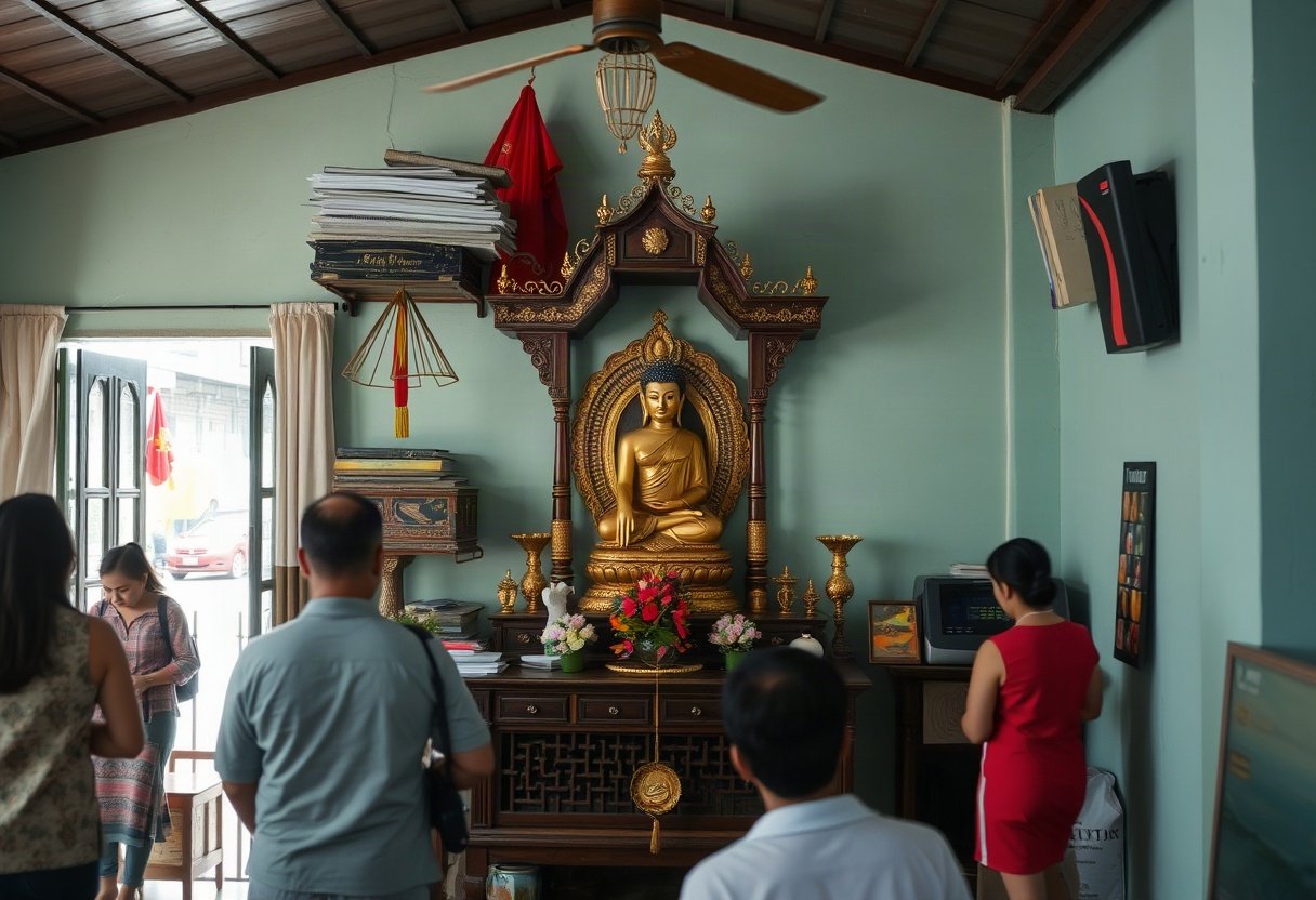 Đặt sai vị trí bàn thờ Phật