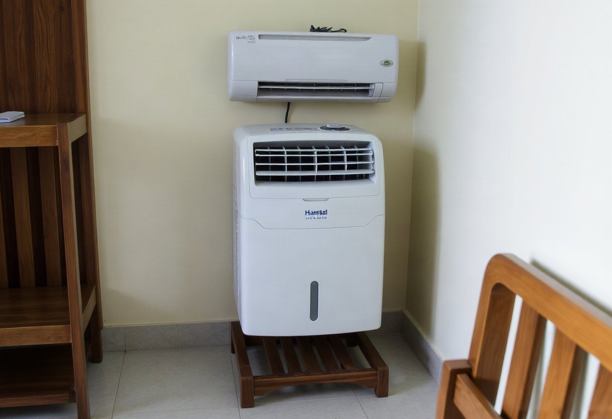 Điều chỉnh độ ẩm trong phòng có giường gỗ