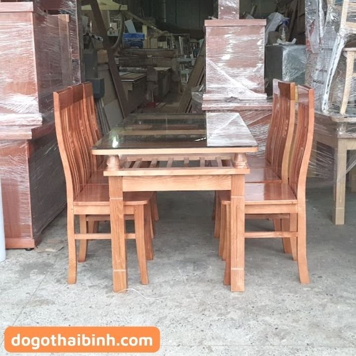Bộ bàn ăn gỗ xoan đào 6 ghế