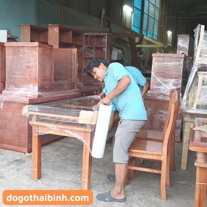 Bộ bàn ăn gỗ xoan đào 6 ghế
