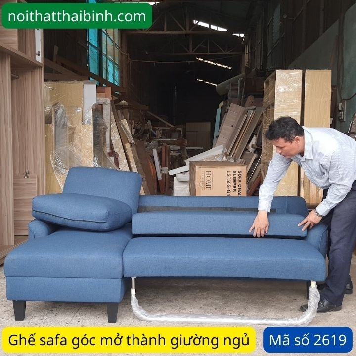 Ghế sofa giường Ghế sofa mở ra thành giường ngủ MS 2619 - góc nghiêng