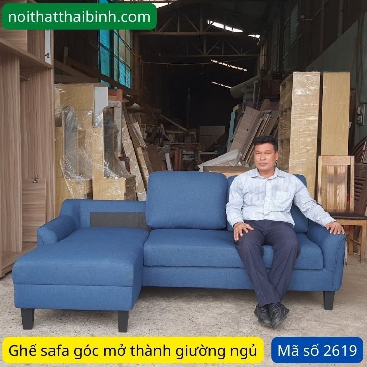 Ghế sofa giường nằm Ghế sofa mở ra thành giường ngủ MS 2619 - nhìn tổng thể