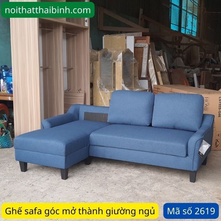 Ghế sofa kéo ra thành giường giá rẻ Ghế sofa mở ra thành giường ngủ MS 2619 - đóng tại xưởng Thái Bình TPHCM