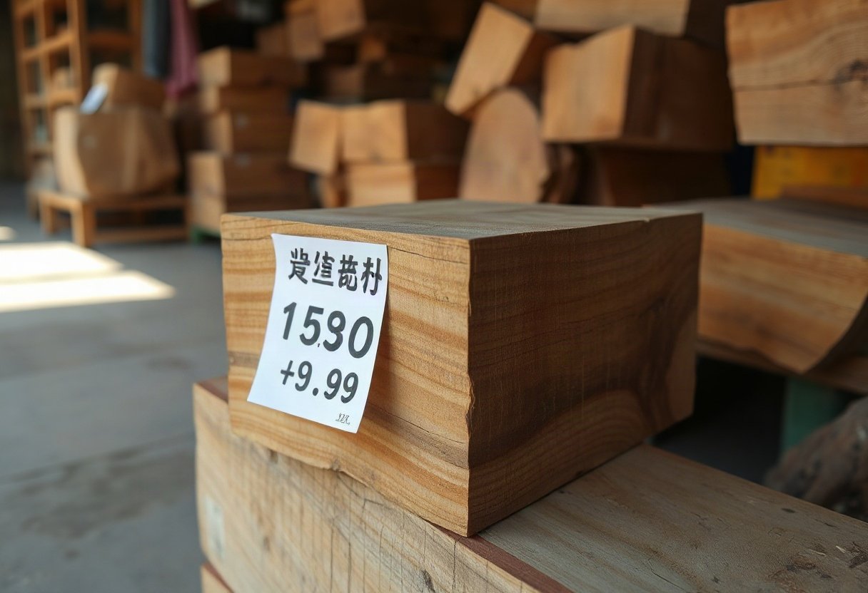 Giá gỗ hoàng đàn bao nhiêu: Khối gỗ hoàng đàn với giá niêm yết