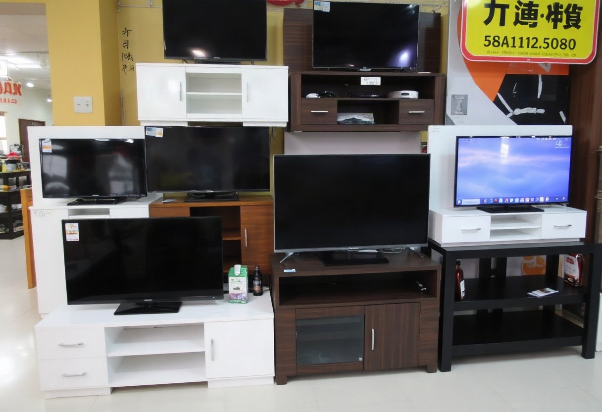 Giá kệ tivi tại cửa hàng ở TPHCM