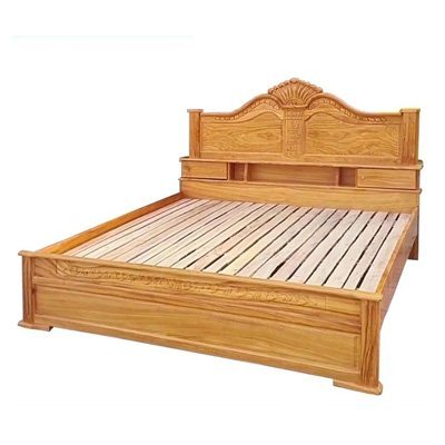 Giường gỗ gõ đỏ đẹp MS 2718