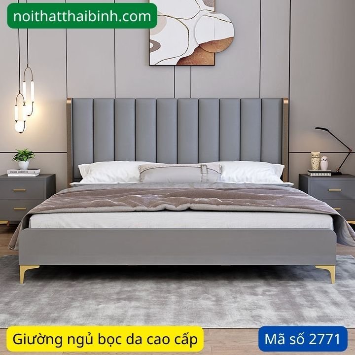 Giường bọc da cao cấp