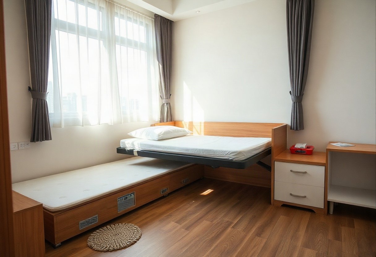 Giường gấp thông minh đa năng trong phòng
