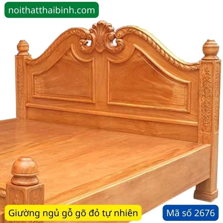 Giường Gỗ Gõ Đỏ 100% Cao Cấp 1m8x2m Giường Gỗ Gõ Đỏ 100% Cao Cấp 1m8x2m