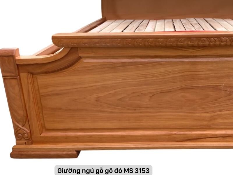 Giường gõ đỏ cao cấp