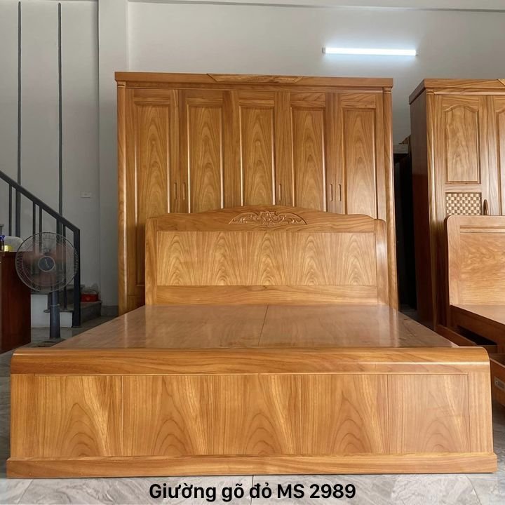 Giường tủ gỗ gõ đỏ đẹp Giường tủ gỗ gõ đỏ đẹp
