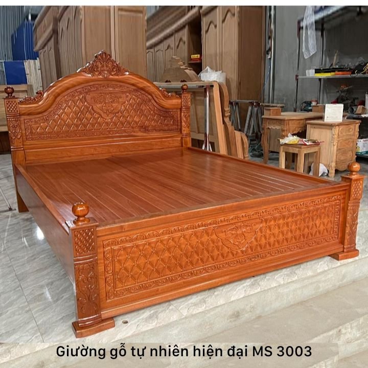 Giường gỗ tự nhiên hiện đại Giường gỗ tự nhiên hiện đại