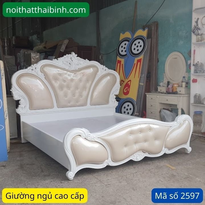 Giường ngủ tân cổ điển MS 2597 - nhìn tổng thể