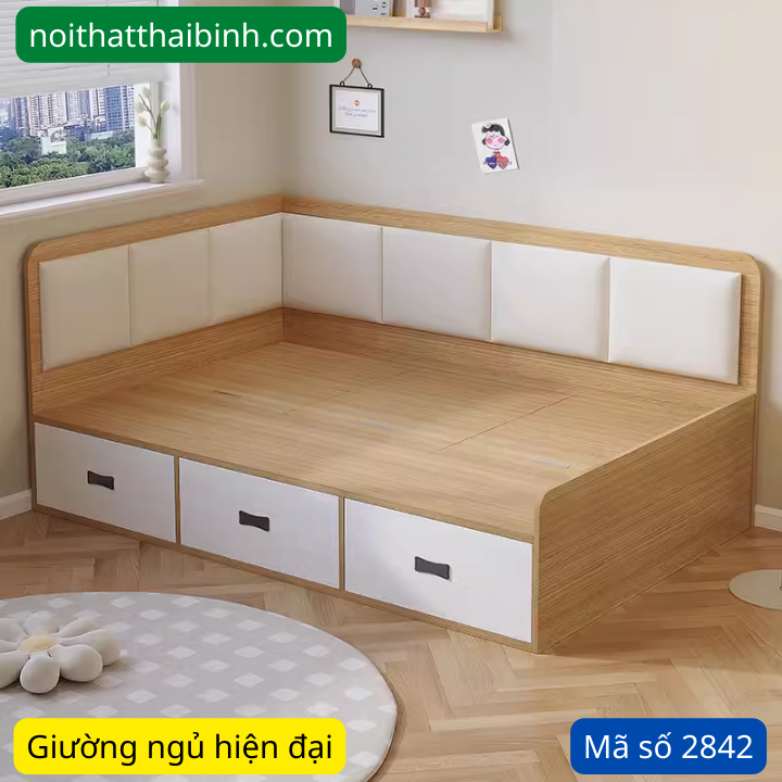 Giường ngủ hiện đại có hộc kéo