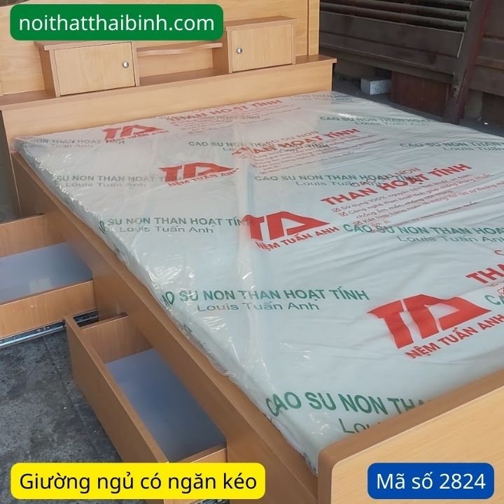 Mẫu giường ngủ đẹp có ngăn kéo