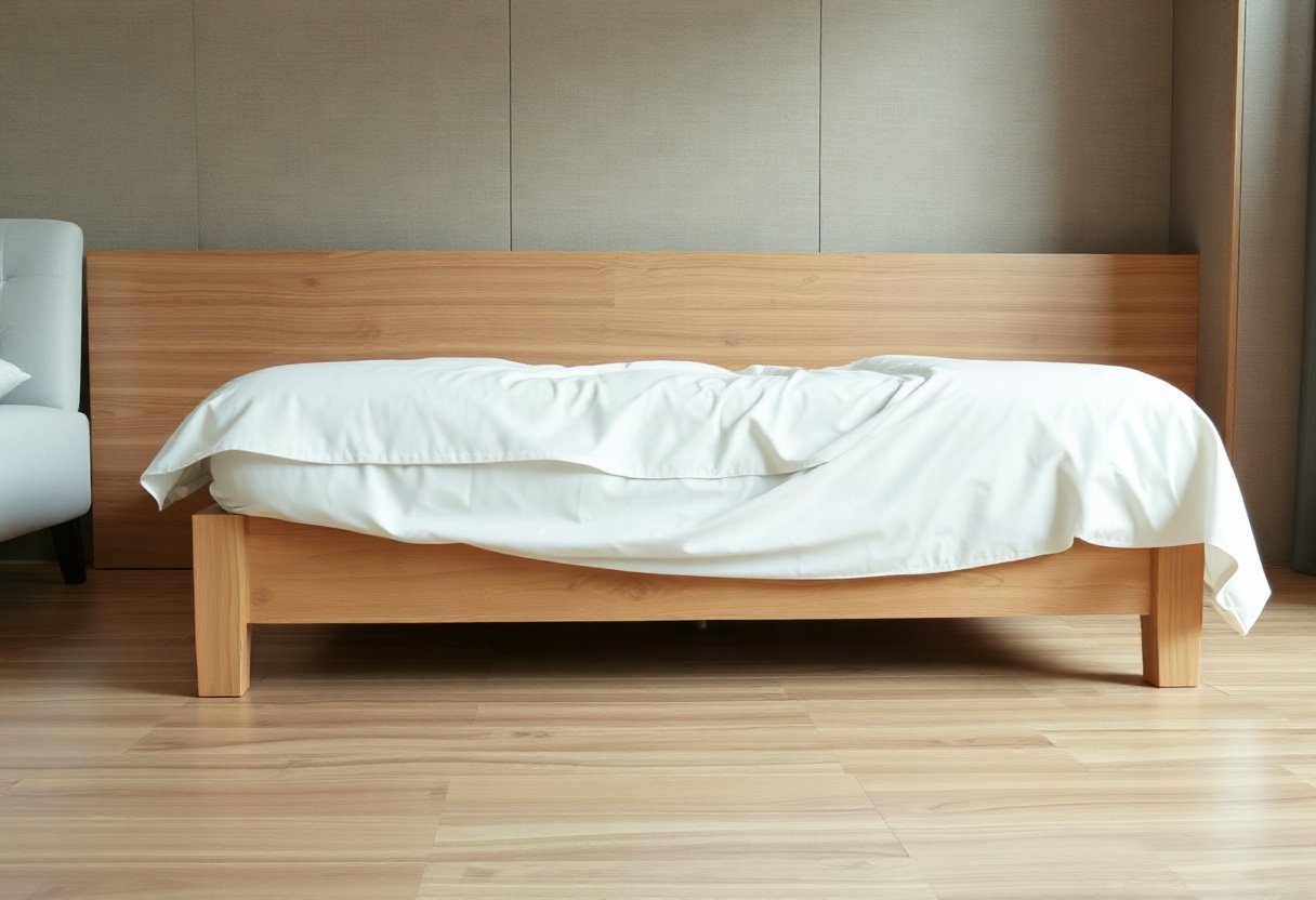 Giường ngủ đặt ở vị trí phù hợp trong phòng