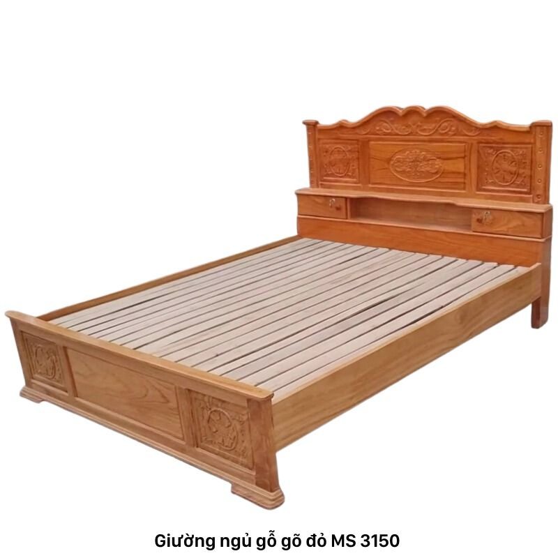 Giường gỗ gõ đỏ MS 3150