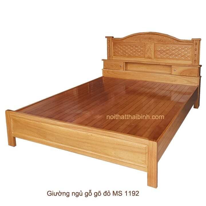 Giường ngủ gỗ gõ đỏ đẹp tphcm