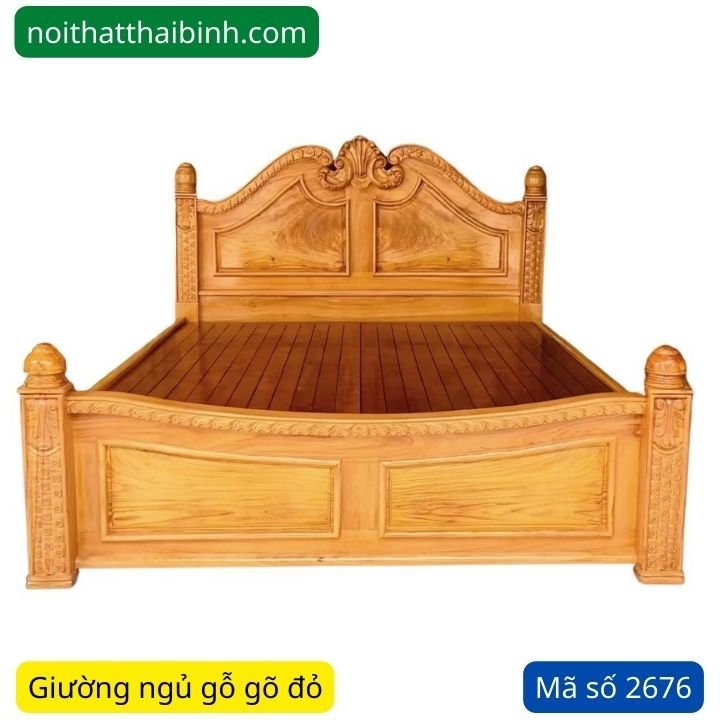 Giường Ngủ Gỗ Gõ Đỏ Cao Cấp Giường Ngủ Gỗ Gõ Đỏ Cao Cấp