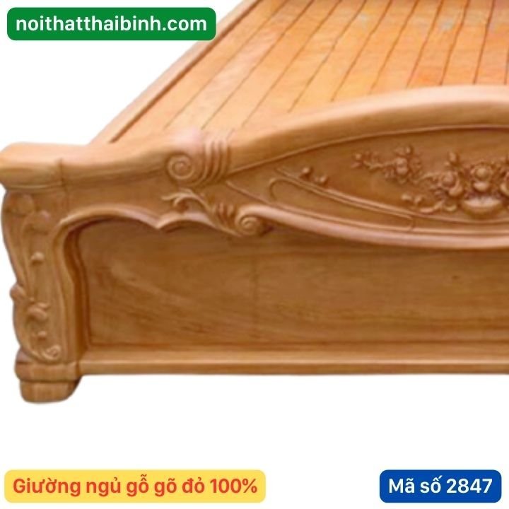 Giường ngủ gỗ gõ đỏ Giường ngủ gỗ gõ đỏ